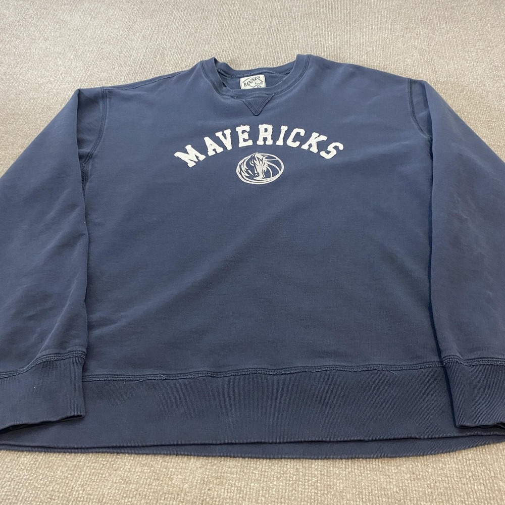 Dallas Mavericks Sweatshirt Mens 2XL Blue NBA Basketball Banner Supply Co‎